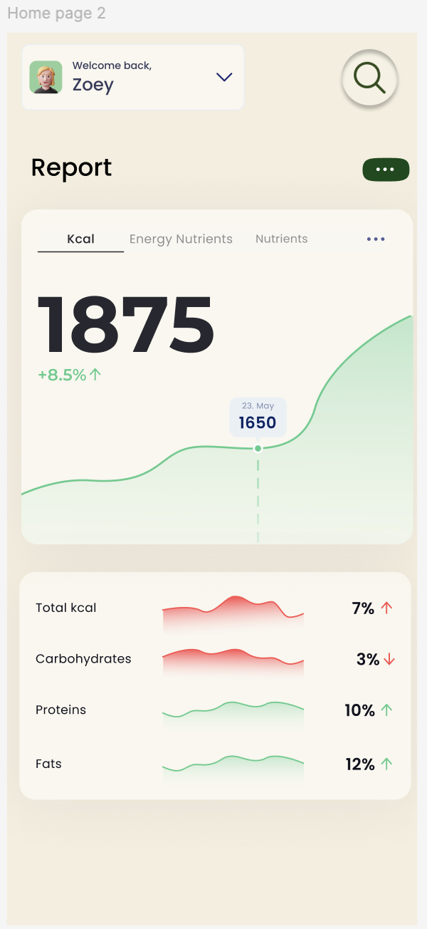 Report dashboard visualization
